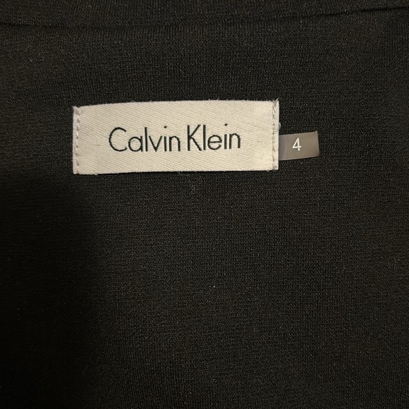 CALVIN KLEIN BLACK WITH GOLD ZIPPER MIDI DRESS SIZE 4 - Picture 9 of 9